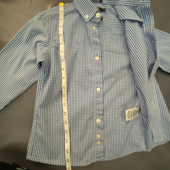 IZOD Long sleeves button-down Kids shirt Bleu & write Dress Shirt Size 6 Izode - Picture 8 of 10